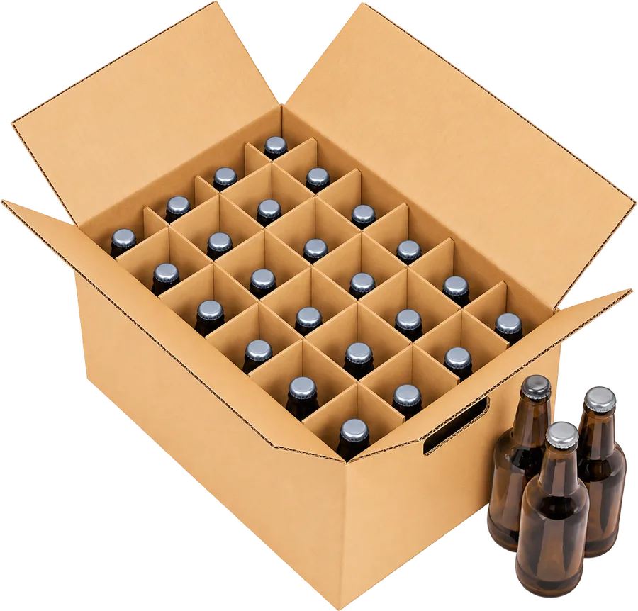 Bottle Shipping Box with Dividers
